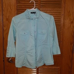 Button Down Blue Top
